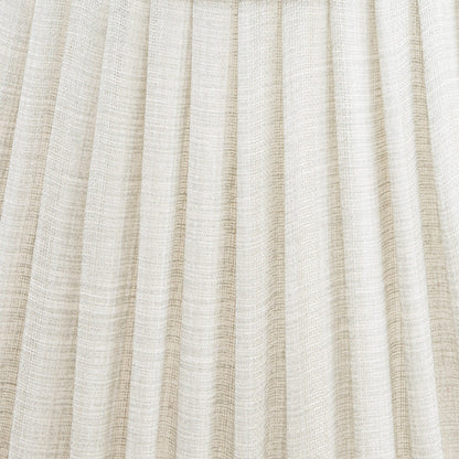 16 Inch Oval Gathered Bedwyn Lampshade - Ivory Plain