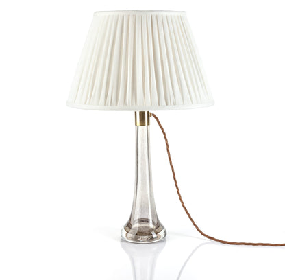 16 Inch Round Gathered Bedwyn Lampshade - Ivory Plain