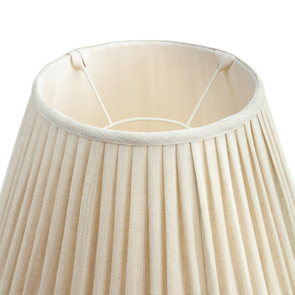 16 Inch Round Gathered Bedwyn Lampshade - Cream Moire
