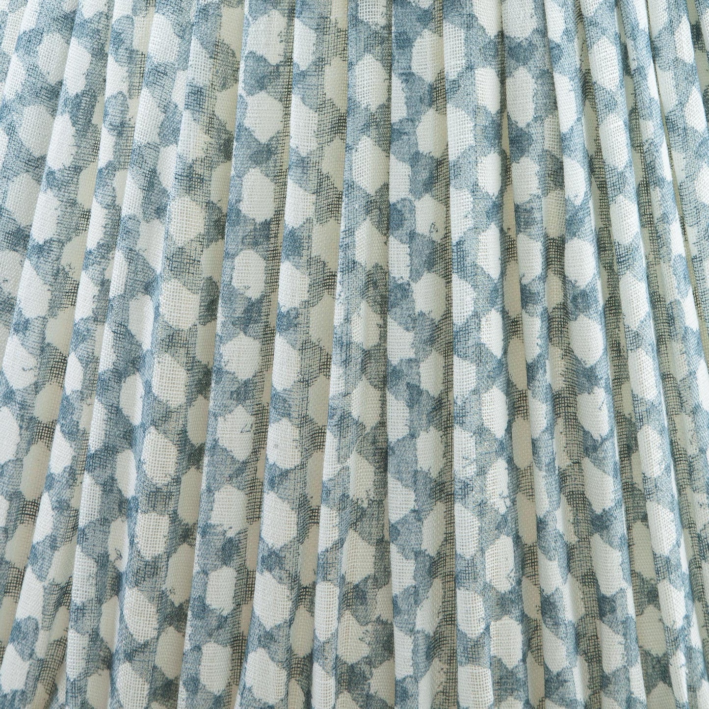16 Inch Oval Gathered Bedwyn Lampshade - Light Blue Wicker