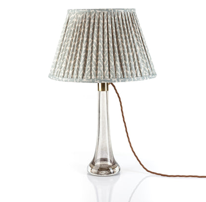 16 Inch Round Gathered Bedwyn Lampshade - Light Blue Rabanna