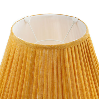 16 Inch Round Gathered Bedwyn Lampshade - Club Yellow