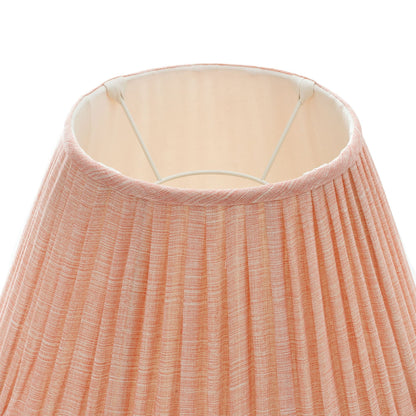 16 Inch Round Gathered Bedwyn Lampshade - Pink Moire