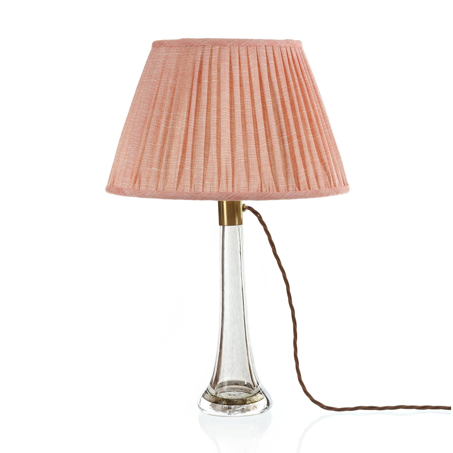 Lampshade in Pink Moire Light Linen