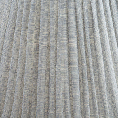 16 Inch Oval Gathered Bedwyn Lampshade - Blue Moire