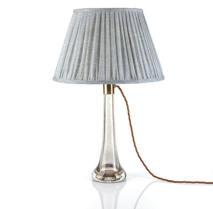 16 Inch Round Gathered Bedwyn Lampshade - Blue Moire