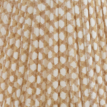 16 Inch Round Gathered Bedwyn Lampshade - Nut Brown Wicker