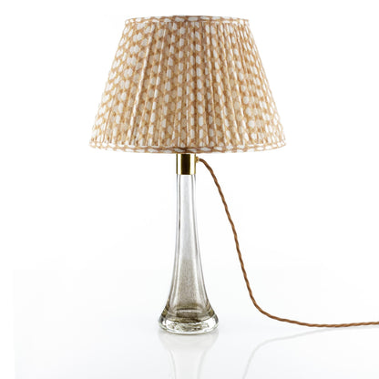 16 Inch Round Gathered Bedwyn Lampshade - Nut Brown Wicker