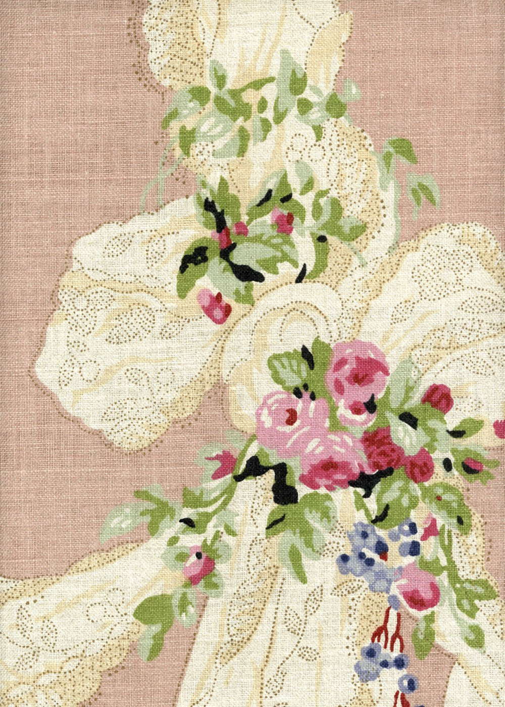 Lace On Linen - Grape