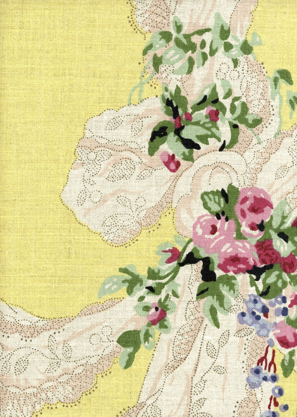 Lace On Linen - Yellow