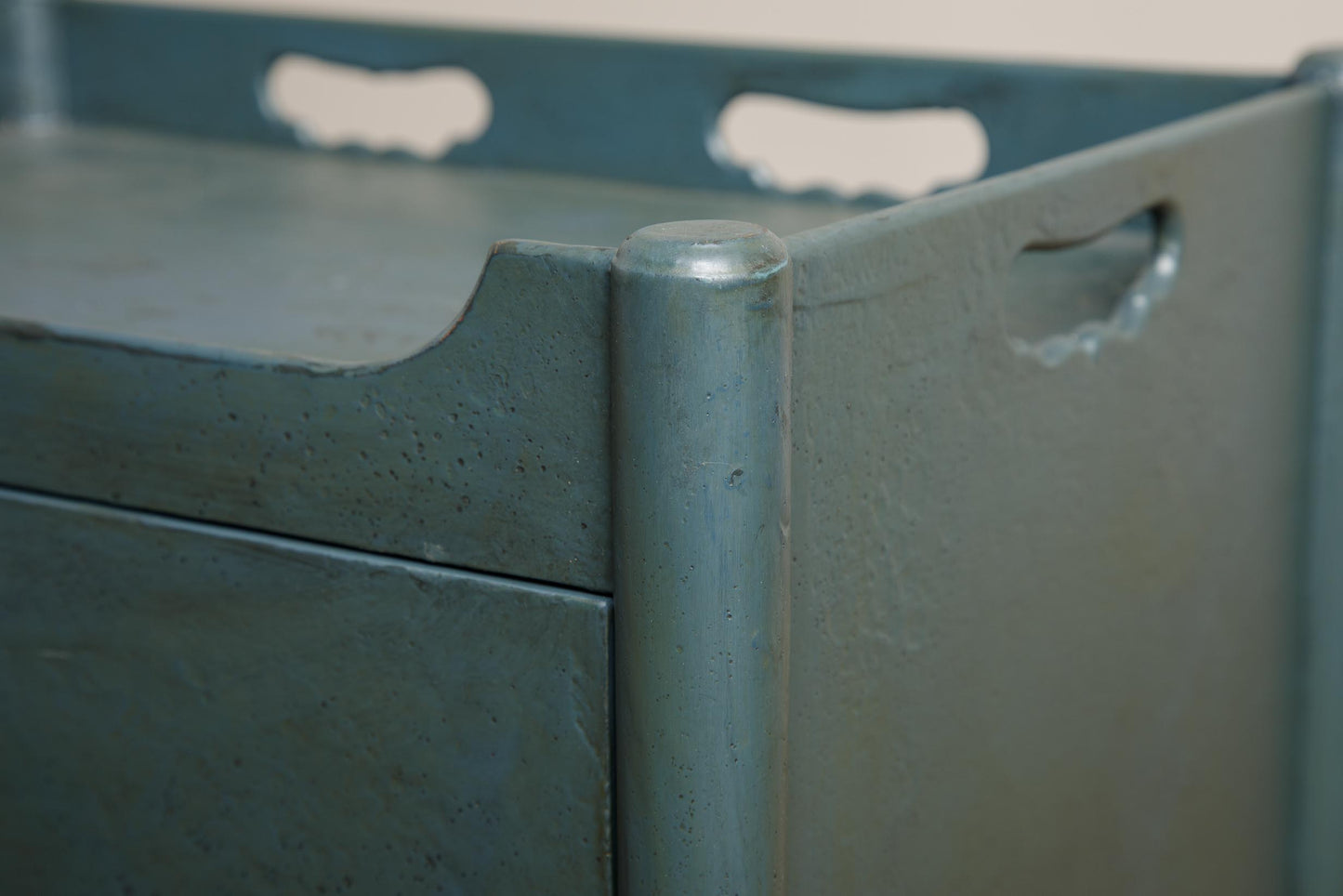 Pot Cupboard - Burnished Teal Paint