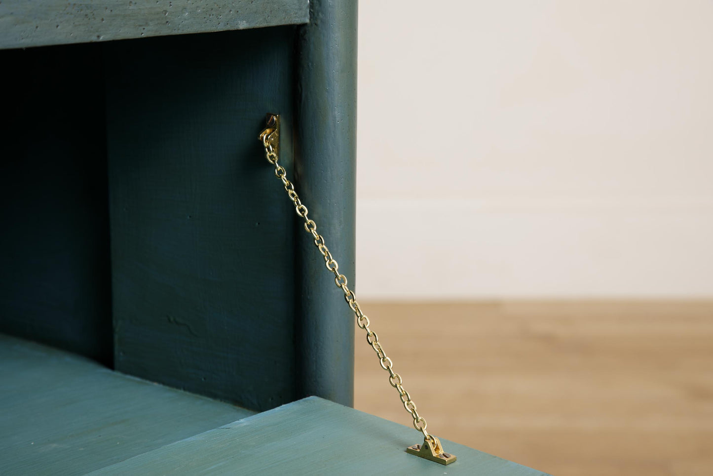 Pot Cupboard - Burnished Teal Paint