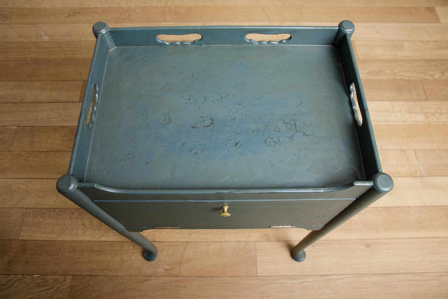 Pot Cupboard - Burnished Teal Paint