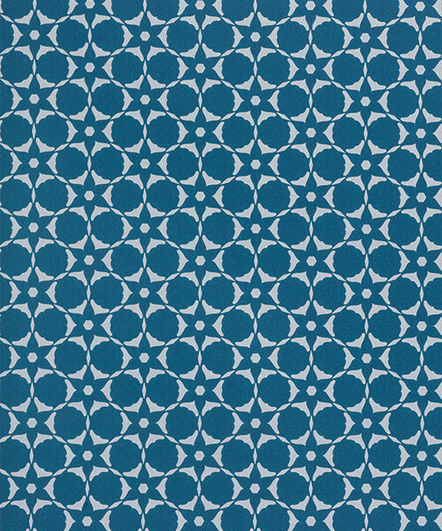 Flower Cut Out Wallpaper - Indigo