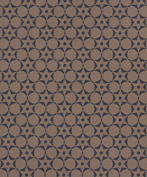 Flower Stencil Wallpaper - Brownstone