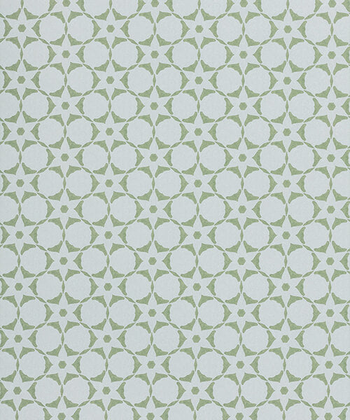 Flower Stencil Wallpaper - Jade