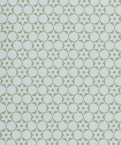 Flower Stencil Wallpaper - Jade