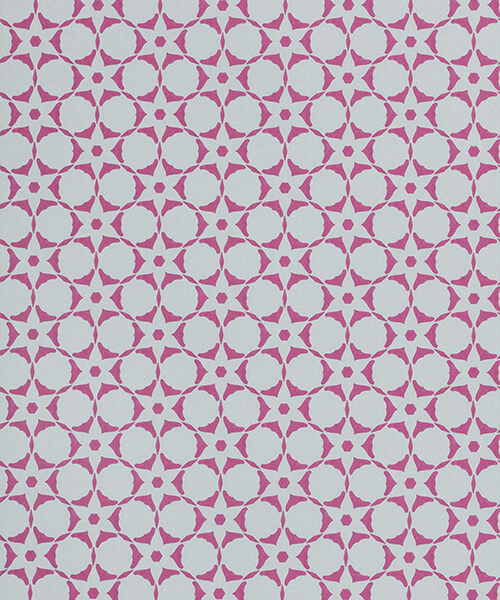 Flower Stencil Wallpaper - Magenta