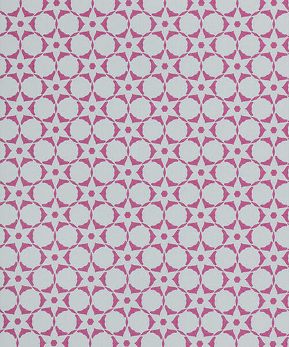 Flower Stencil Wallpaper - Magenta
