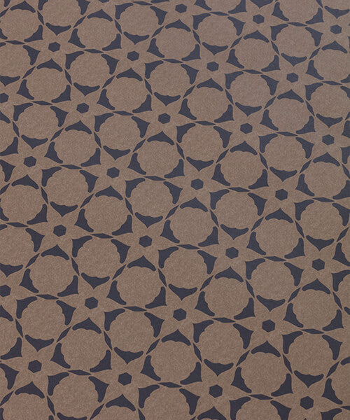 Flower Stencil Wallpaper - Brownstone