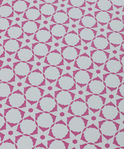 Flower Stencil Wallpaper - Magenta