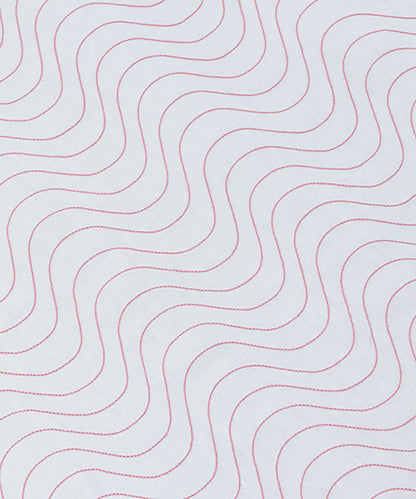 Undulating Lines - Rose / Cream
