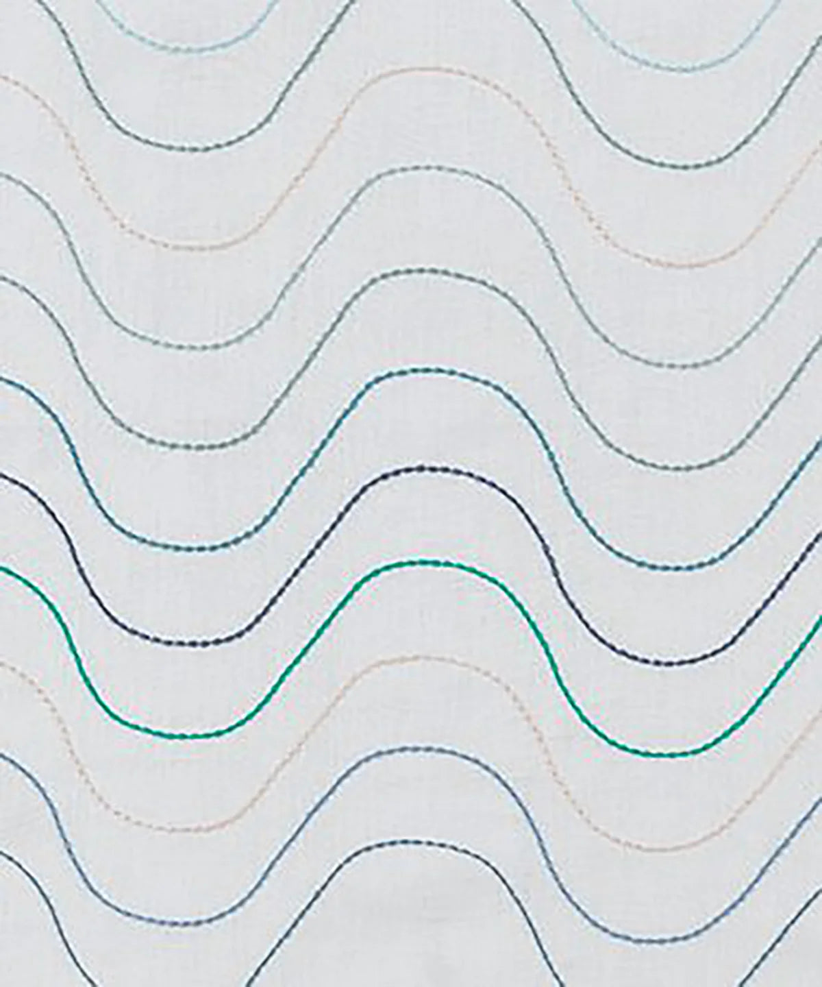 Undulating Lines - Ocean / Cream