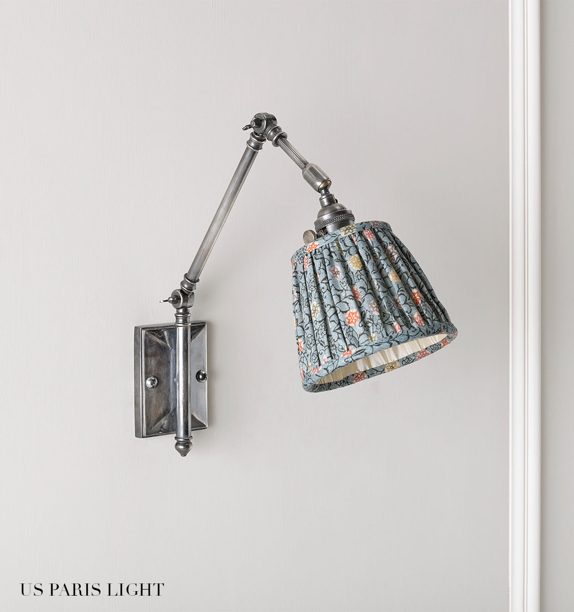 Paris Light with US Mounting Backplate - Antique Silver