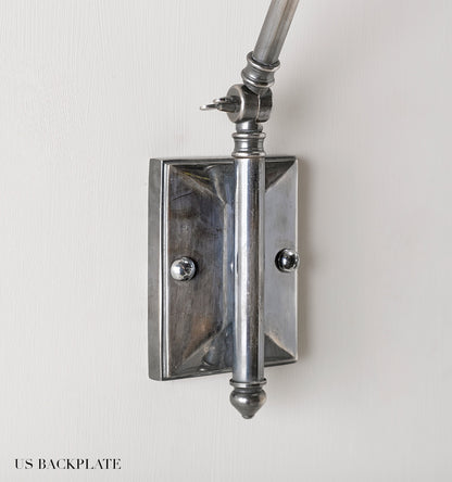 Paris Light with US Mounting Backplate - Antique Silver