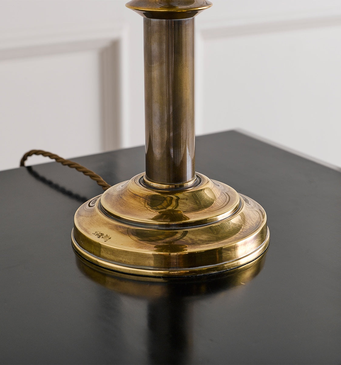 Dorchester Lamp with Shade - Antique Brass
