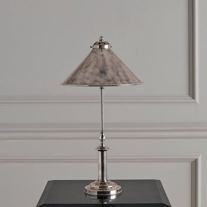 Dorchester Lamp with Shade - Antique Silver