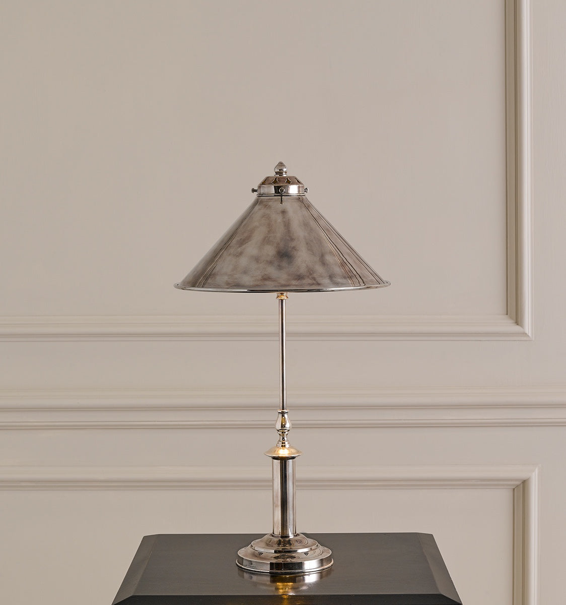 Dorchester Lamp with Shade - Antique Silver