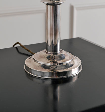 Dorchester Lamp with Shade - Antique Silver