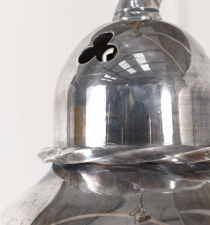 Gothic Helmet Lamp - Antique Silver