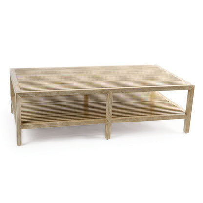 Slatted Ship Coffee Table - #18 Cerused Oak