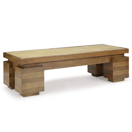 Lafon Coffee Table - Parchment Top - #43 Antique Warm Oak