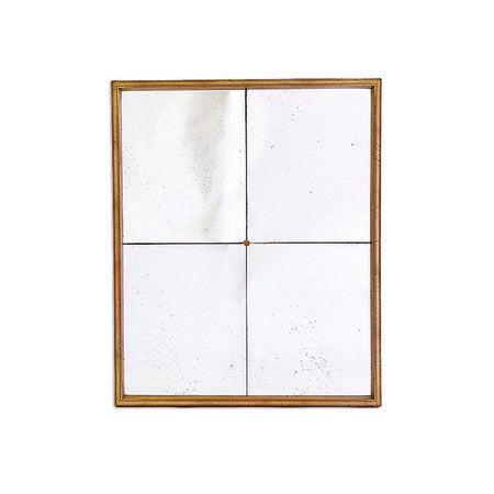 Wellington Mirror - Antiqued and Distressed 22K Gold