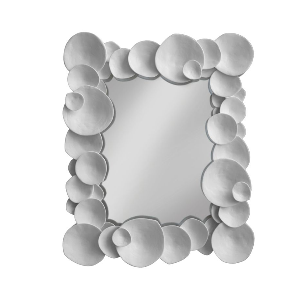 Shell Mirror - White Plaster