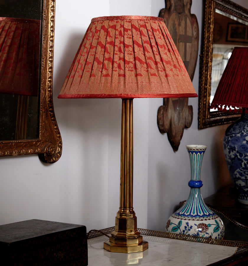 Cluster Column Lamp - Antique Brass