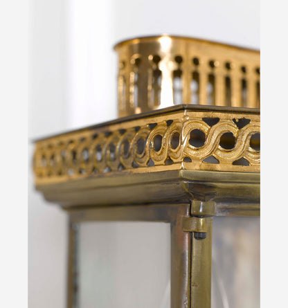 Swangrove Wall Lantern Small - Antique Brass / Gilt detailing