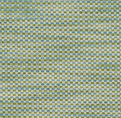 Rattan - Vert / Azure